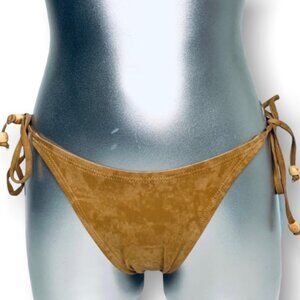 NWT SUNSET BEACH BIKINI BOTTOM NEW W TAGS FAUX SUEDE  WOMEN SIZE XS MEDIUM